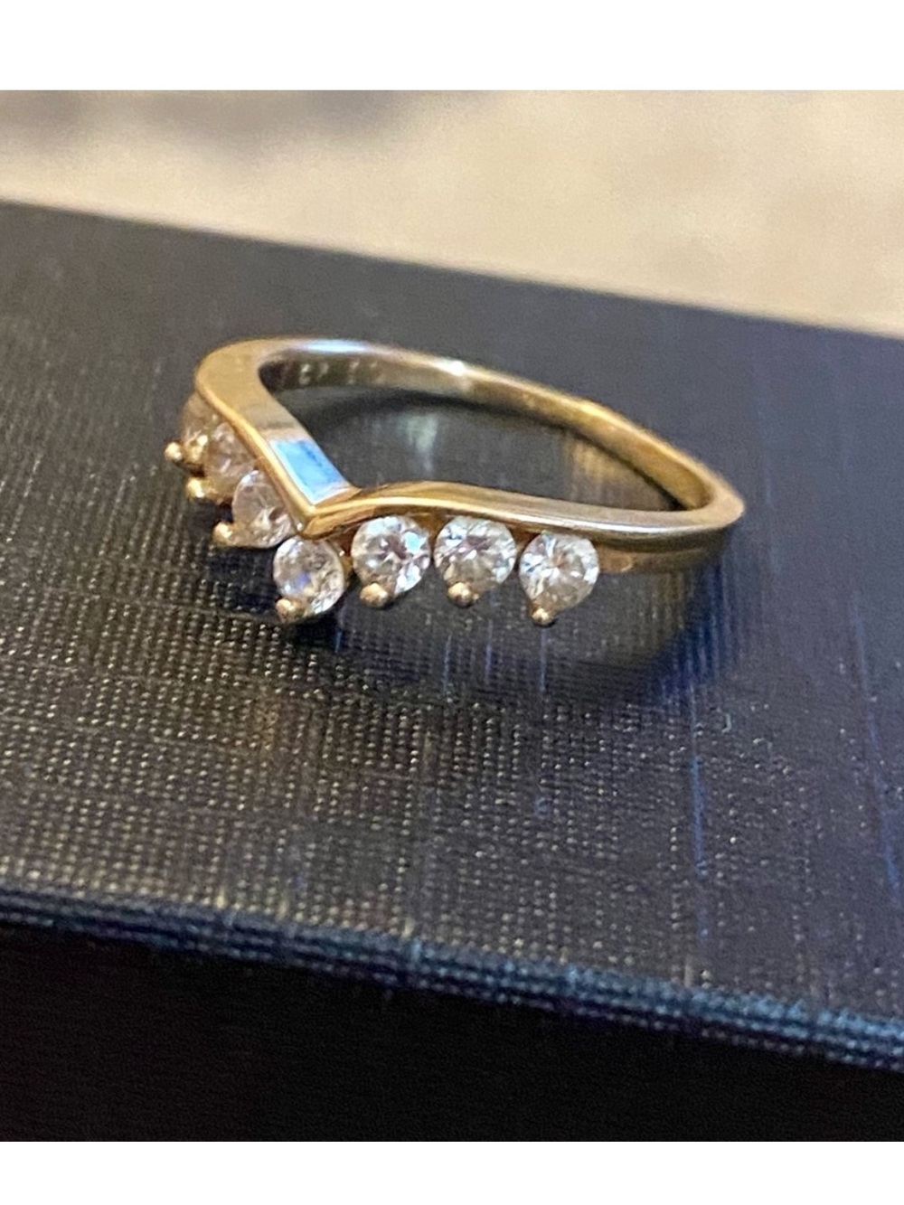Solid 14K Yellow Gold & Zirconia Ring